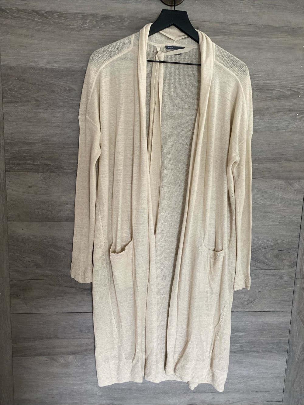 Vince Linen Longline Cardigan